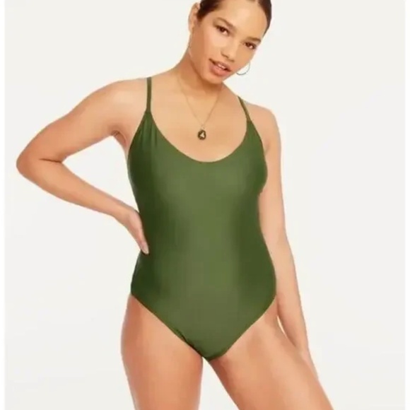 J. Crew Scoopneck One-piece Swimsuit Navy - Picture 2 of 13